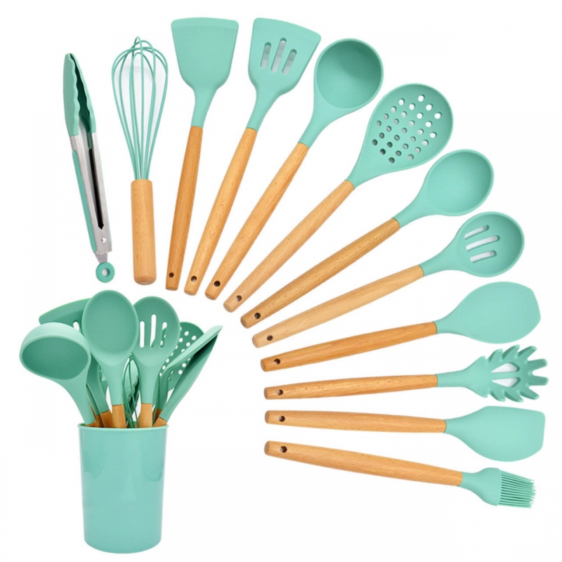 Utensilios metálicos cocinita juguete 12 piezas